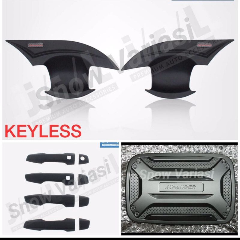 Paket outer handle tank cover xpander Xtivo chrome hitam JSL