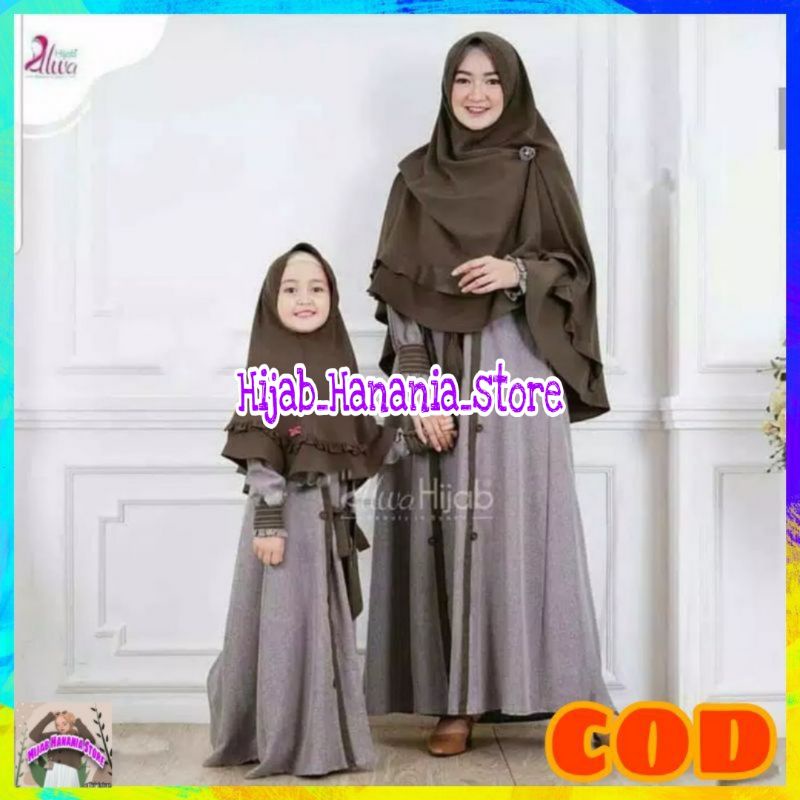Baju Gamis Syari Wanita Terbaru Mirable Couple Mom Kids Setelan Syari / GAMIS COUPLE IBU DAN ANAK