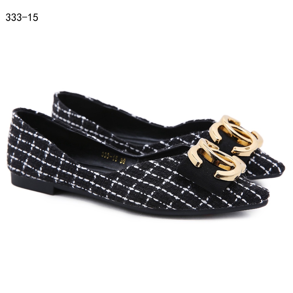 CH CC Logo  Ballerina Flat Shoes 333-15