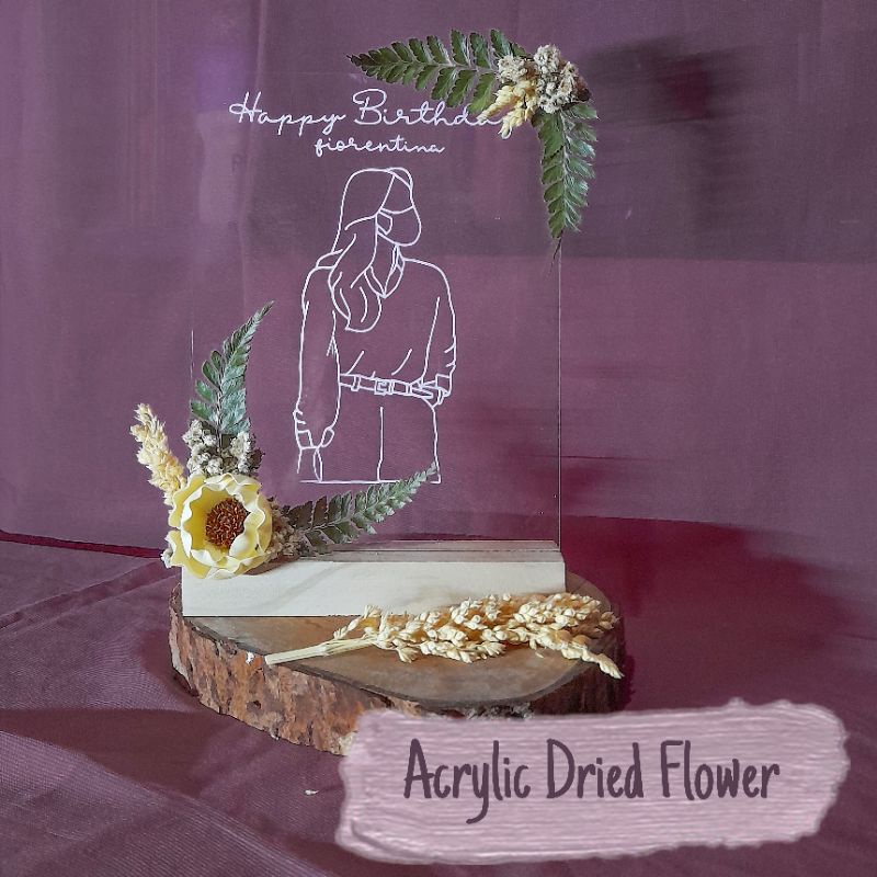 

ACRYLIC BUNGA KERING DRIED FLOWER/KADO MURAH/GIFT BOX/CUSTOM ACRYLIC/ACRYLIC ILLUSTRATION