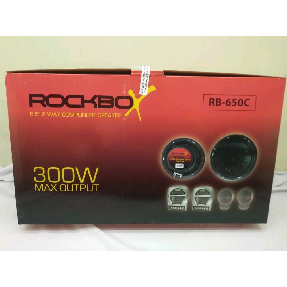 Car Audio Mobil Speaker Split Rockbox RB-6500C 2 Way 6 Inch Lengkap Tweeter Mid Bass Crossover Pasif