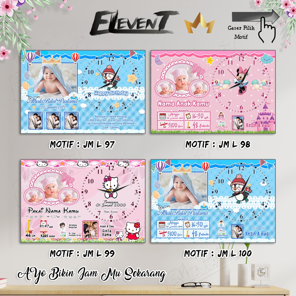 Hadiah Pernikahan Jam Dinding Custom Foto Unik Elegant Lucu Hadiah Ultah biografi anak Kado Happy Wedding UlangTahun Wisuda Nikah Biodata Bayi Birthday Sahabat Bingkai Photo MDF Gift Engagement Keluarga Anniversary Barakallah Fii umrik Graduation Murah-13