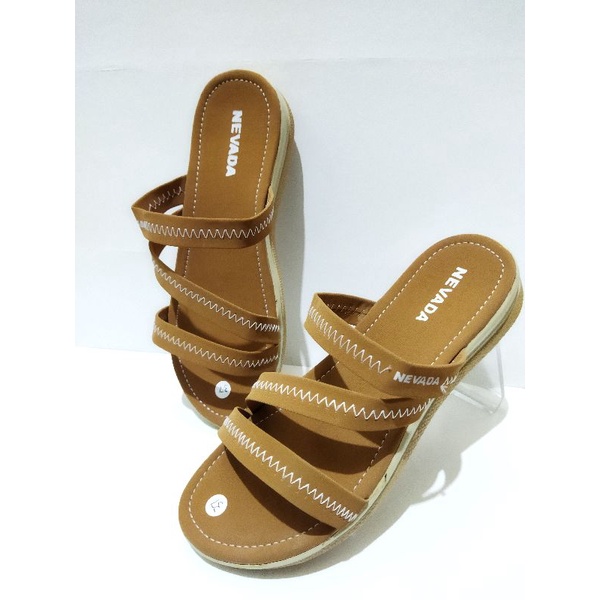 sandal wanita Nevada slempang jahit siksak/sandal wanita Nevada terbaru termurah