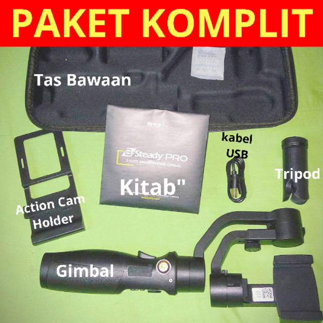 B-Steady Pro 3 Axis Smartphone / Action Camera Gimbal 1000000% ORI BRICA INDONESIA