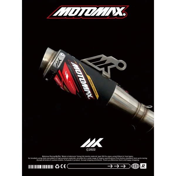 Knalpot MOTOMAX RACING ORIGINAL type M1 (Black Coating) KNALPOT ROADRACE KNALPOT DRAGBIKE KNALPOT SL