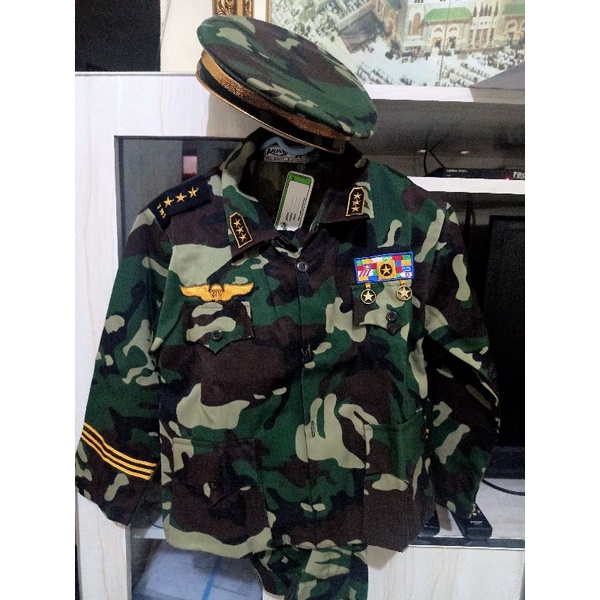 Preloved Baju Profesi Anak, Baju Profesi TNI Anak, Baju TNI, Seragam TNI anak, Seragam Profesi Anak