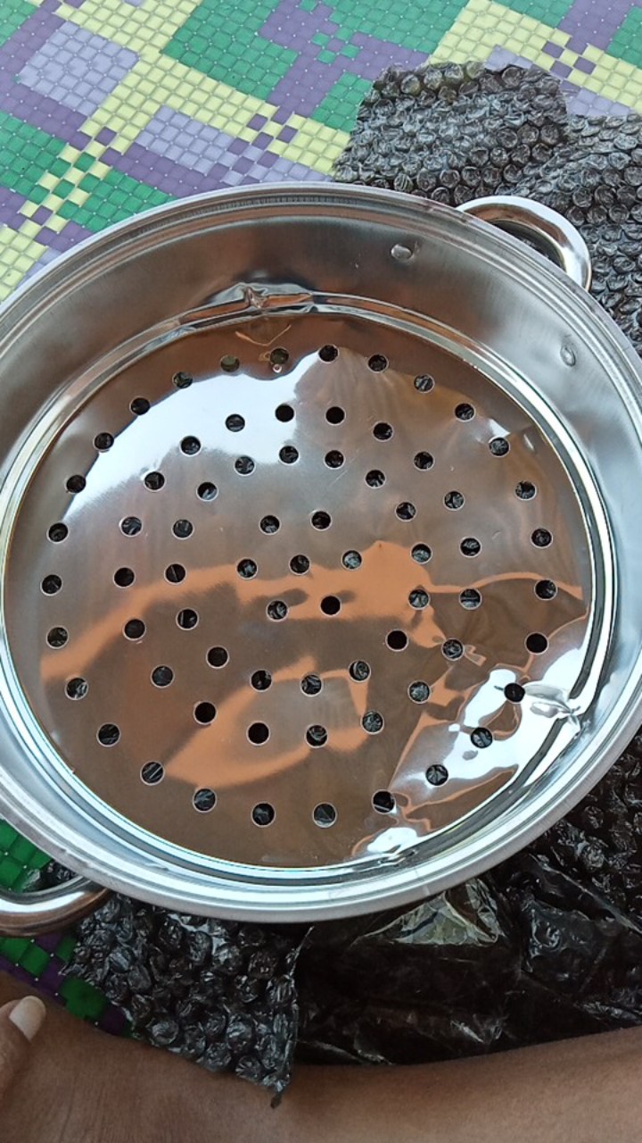 [ Cod ] Panci Steamer Stainless 2 Tingkat Kukusan Stainless Steel 28cm  / Panci Kukus 28cm