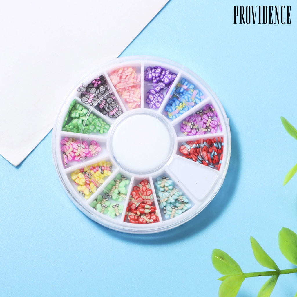 Providence 1 Kotak Hiasan Nail Art Diy Bentuk Buah / Bunga 3d Bahan Polymer Charms