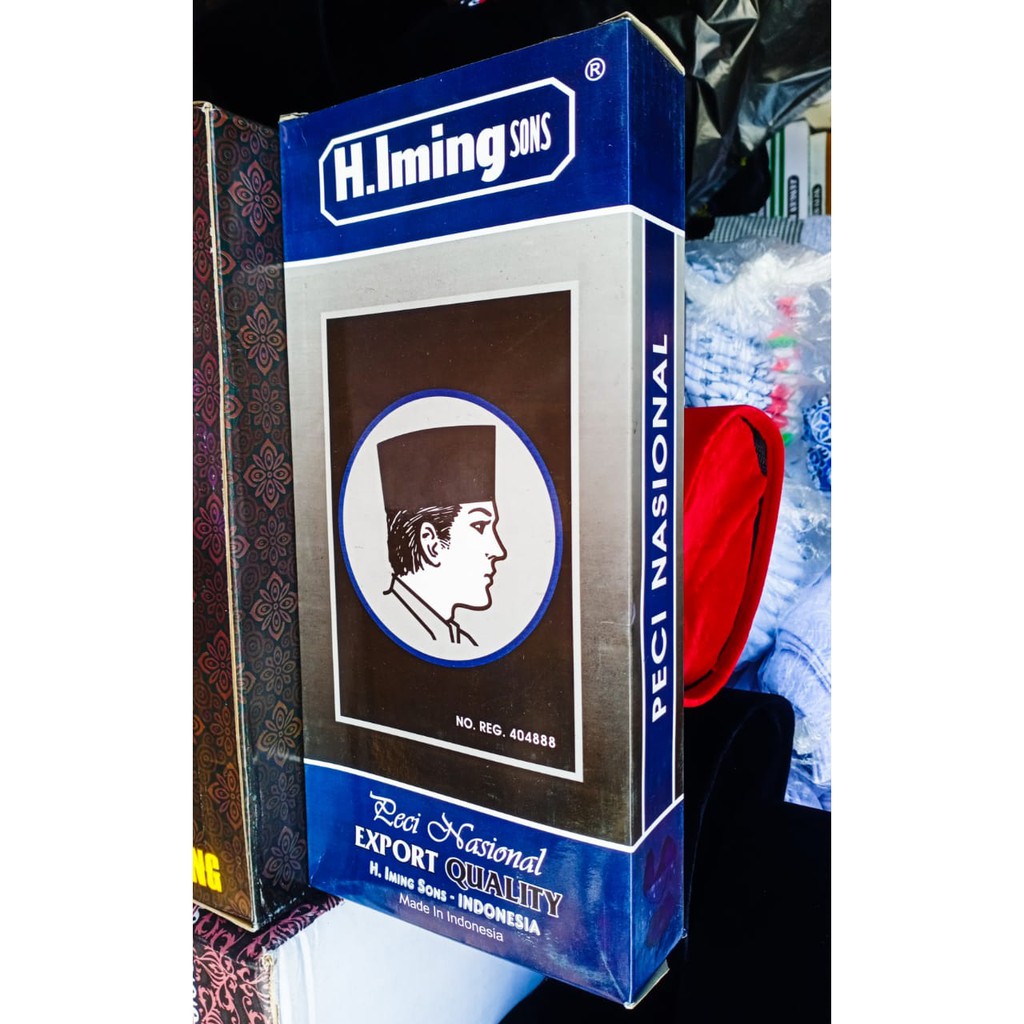 Peci Kopeah Songkok [H.Iming Sons] Songkok Nasional Hitam Polos