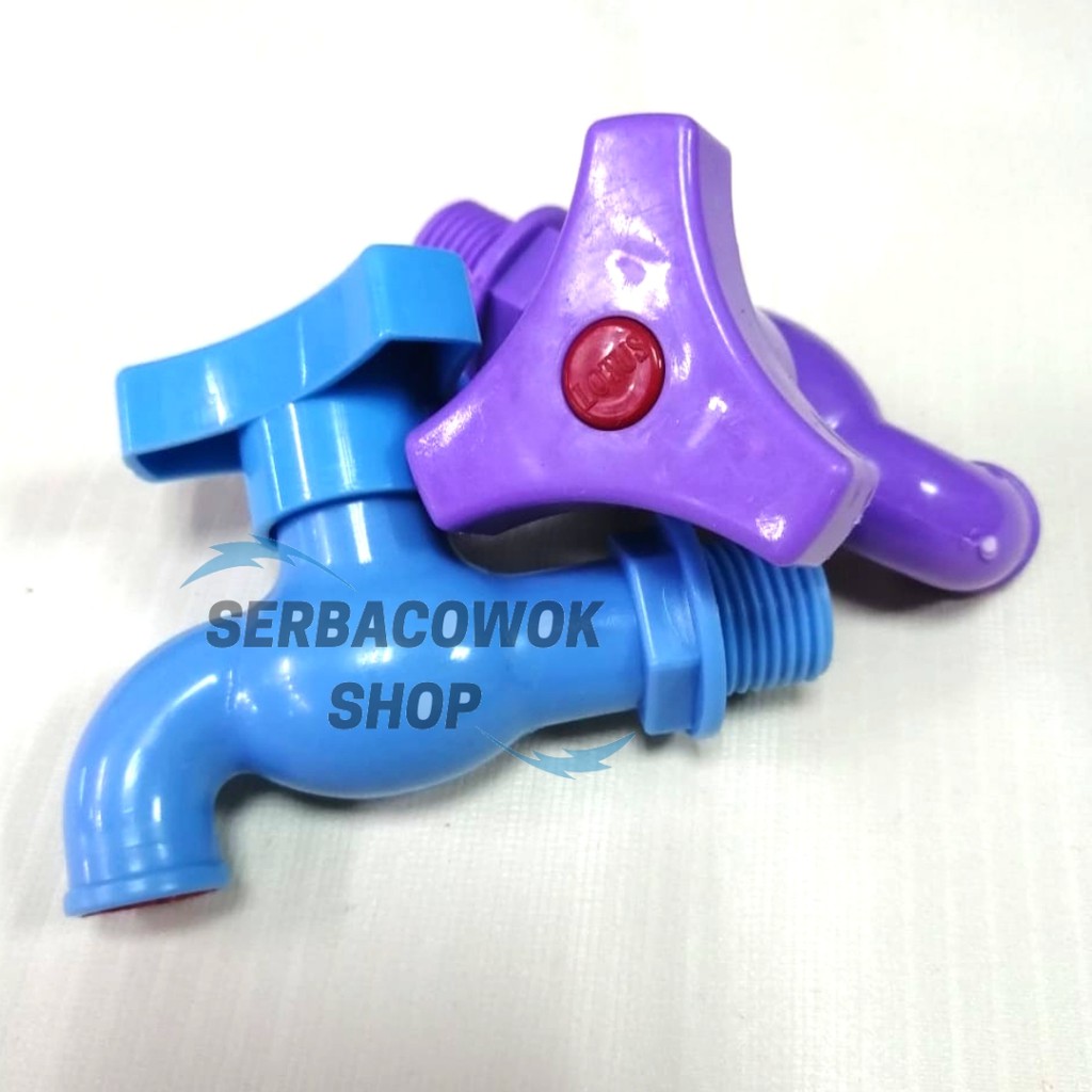 Kran Tembok Air PVC Kran Plastik 1/2 Inch Inci Model Segitiga Warna Solid Termurah Berkualitas