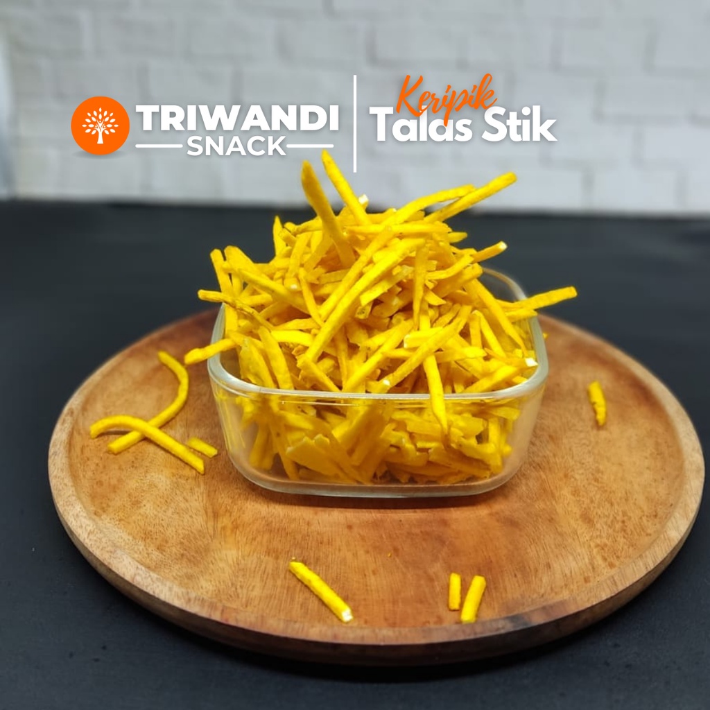 

Keripik stik talas kuning kemasan 100 - 250 gr TRIWANDI SNACK oleh oleh bandung