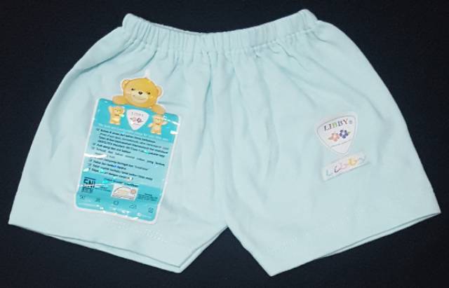 Celana Pendek Bayi 0-6 Polos Warna Libby / Celana Segi Empat Bayi All Size