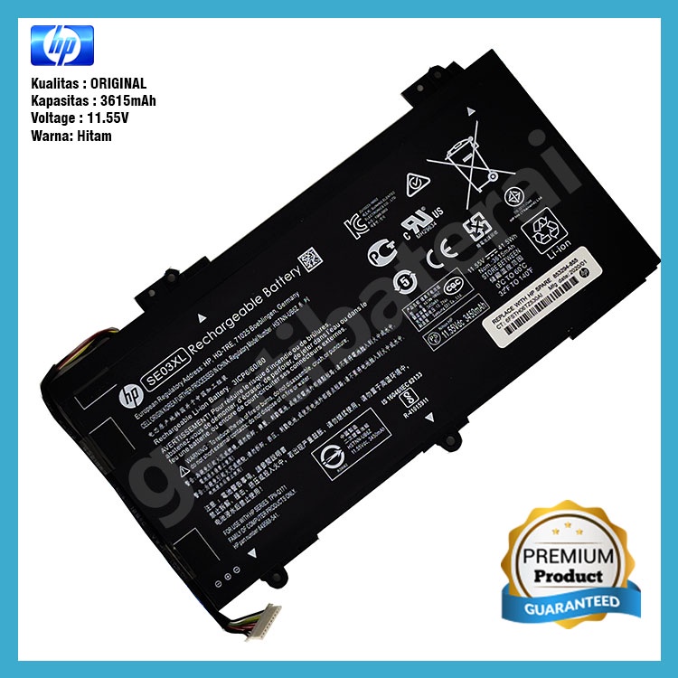 Baterai Laptop HP SE03XL HSTNN-LB7G HSTNN-UB6Z Pavilion 14 TPN-Q171