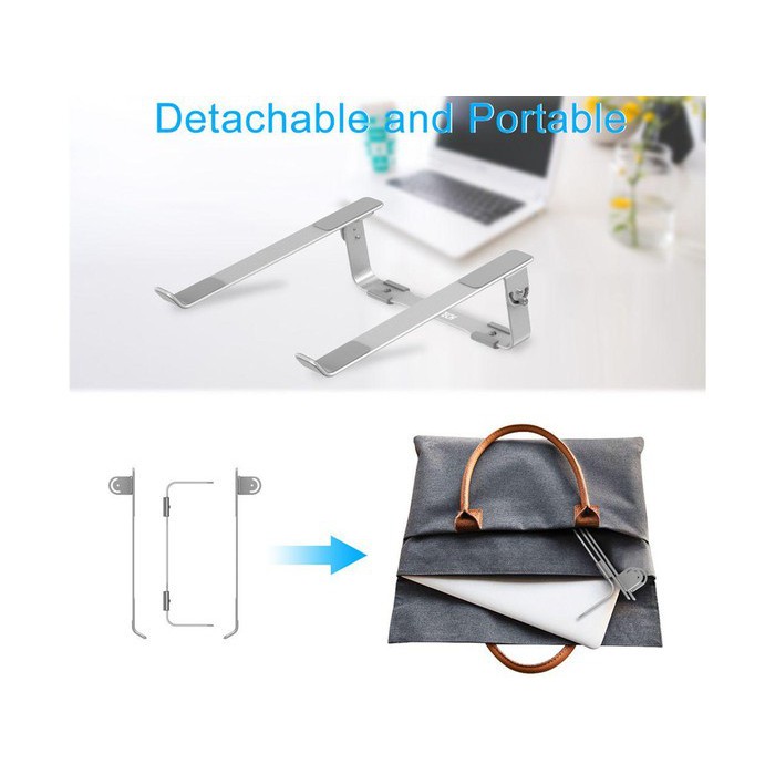 Laptop stand holder choetech aluminum foldable portable adjustable h033 - Dudukan notebook lipat