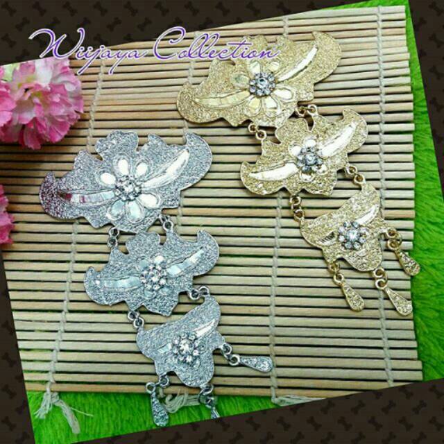 Bross kutubaru susun 3 etnik silver or gold