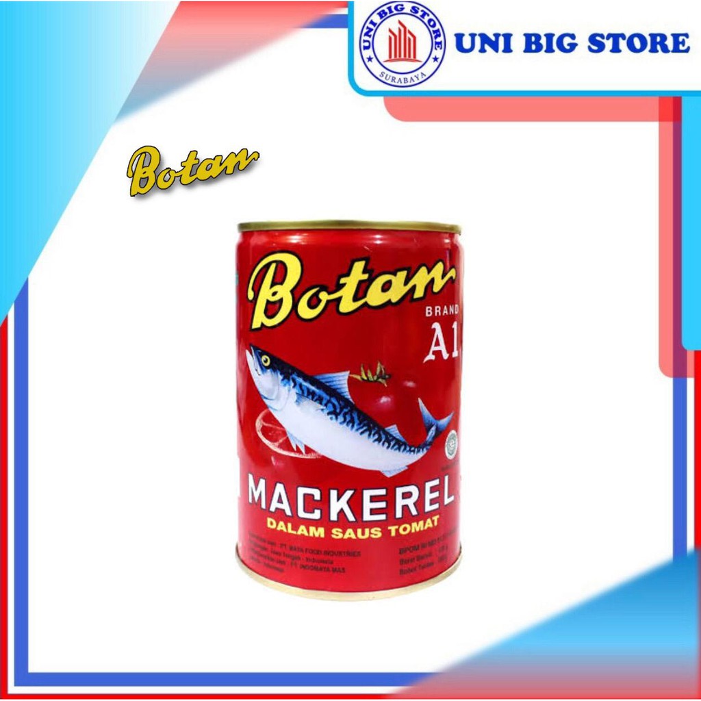 

BOTAN Mackarel In Tomatto Sauce 425 gr Kaleng