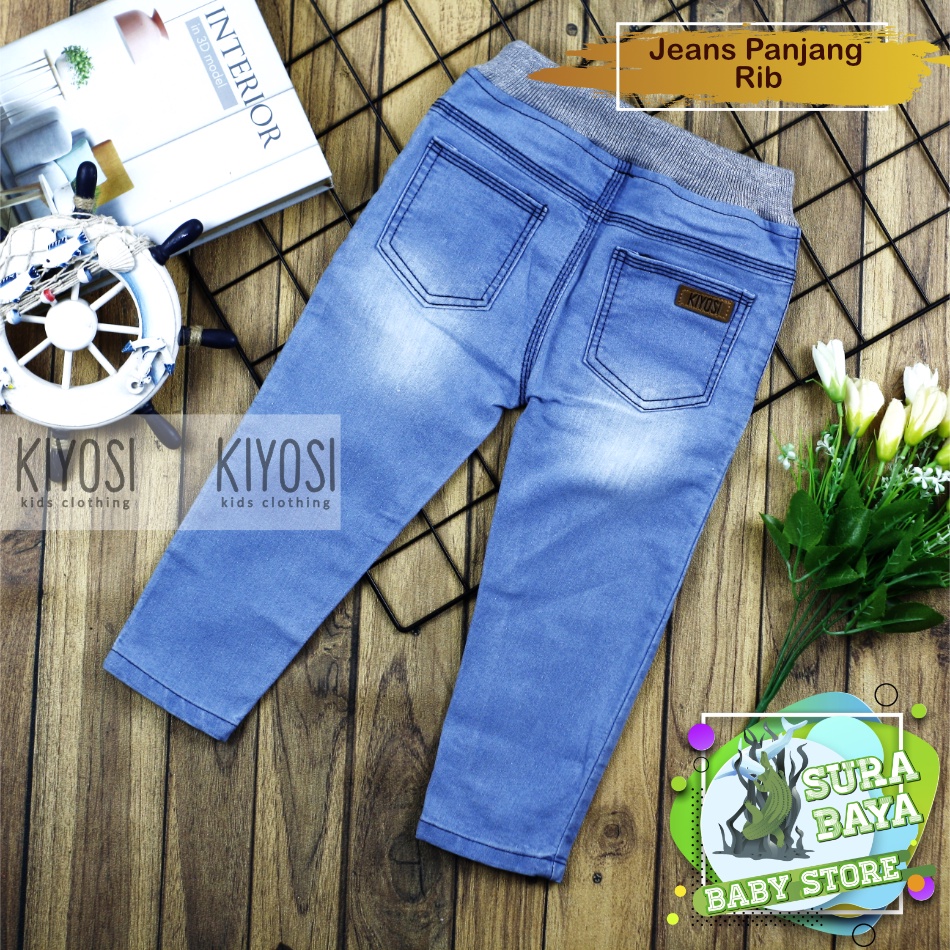 Celana Jeans Rib Anak Unisex Keren COD