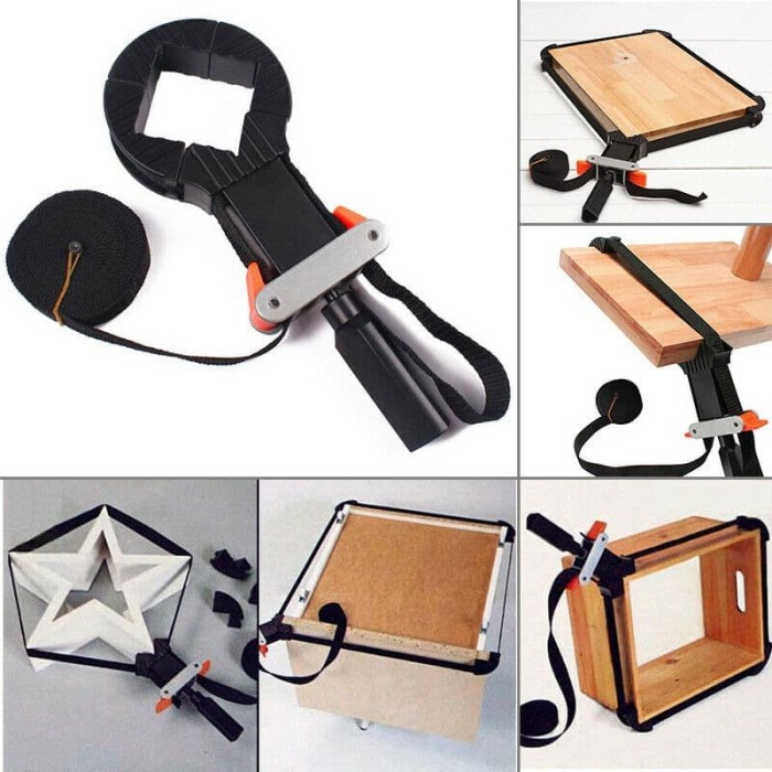 GOOD Clamp Bingkai 4 sisi - Corner Clamp Klem Sudut Siku Tali Woodworking