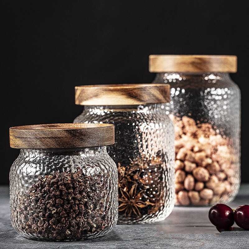 Toples Kaca Estetik Botol Penyimpanan Makanan Unik Glass Storage Jar