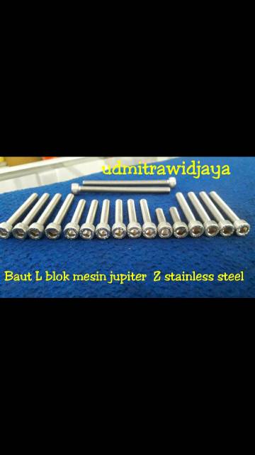 Baut blok mesin jupiter Z   L stainless steel