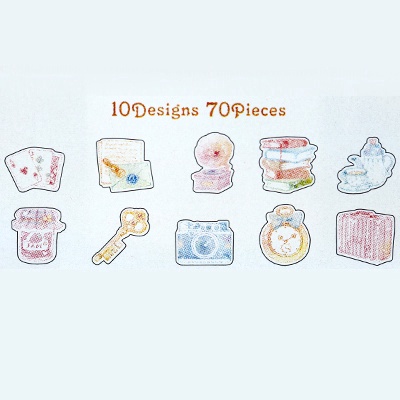 70pcs Stiker Kartun Hewan Warna-Warni Gaya Jepang Untuk Dekorasi Buku Diary-#8（70 Pcs / Pack）