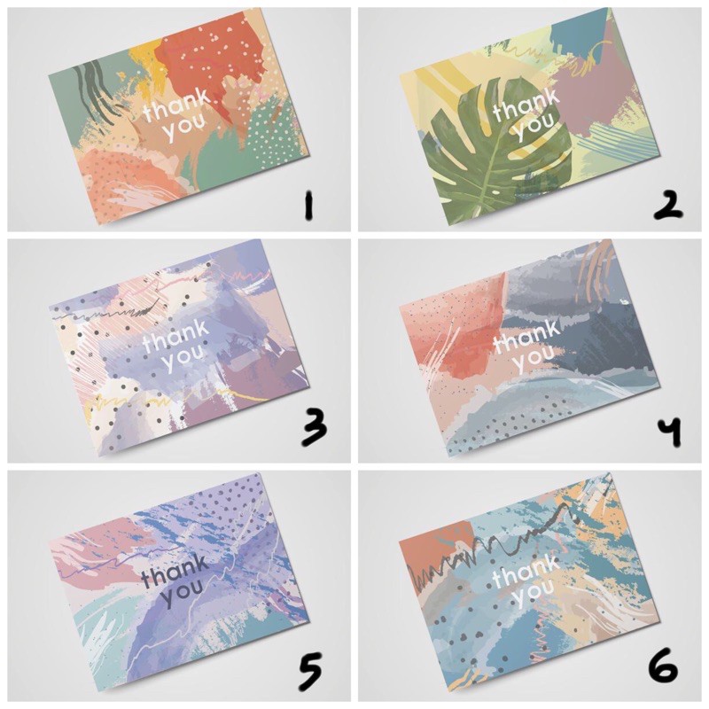 KARTU UCAPAN/THANKYOU CARD ABSTRACT AESTHETIC/GREETING CARD #1 Bahan Concorde Paper