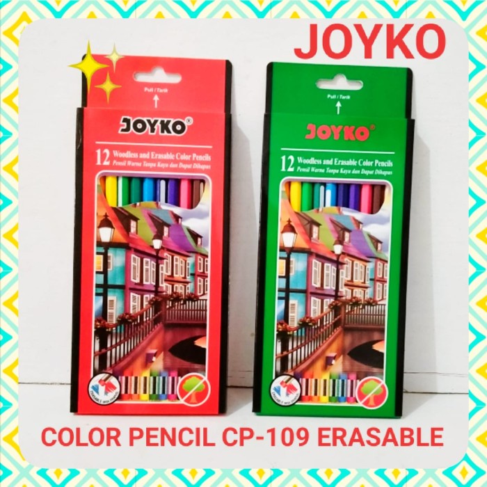 

Dijual Pensil Warna Joyko 12 Warna Cp-109 Erasable. Sale!!!