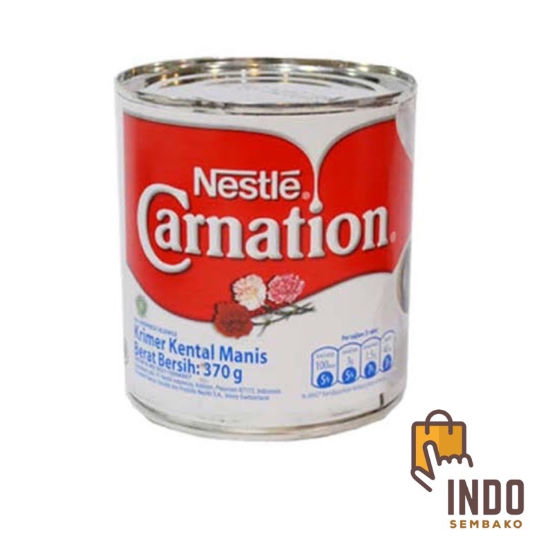 Susu Kental Manis Carnation 370g / Nestle carnation kaleng / SKM Putih susu kental manis