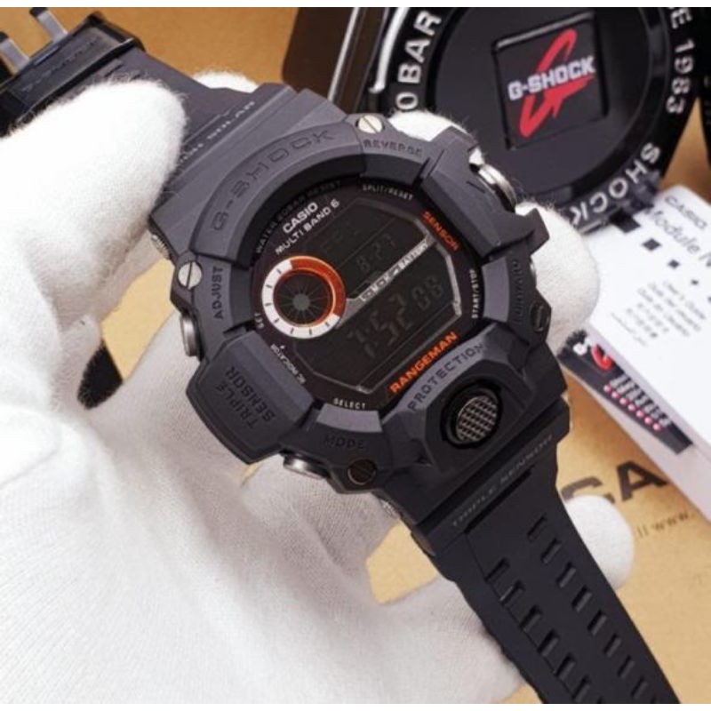 Jam Tangan Pria Casio Gshock G Shock GW 9400 Rangeman Black Ori BM Fullset 50mm