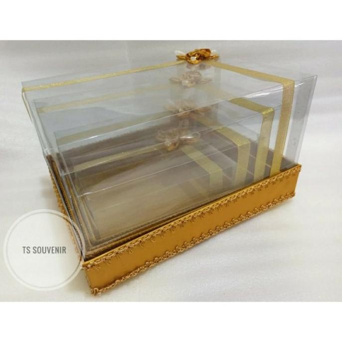 

[COD] Kotak hantaran/ kotak seserahan full mika gold 1 set isi 4 kotak [COD]