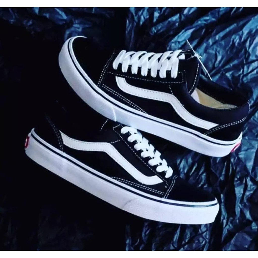 COD Sepatu Oldskool BW Clasik Ultra Cush sepatu sekolah sepatu kerja hitam lis putih pria wanitakets