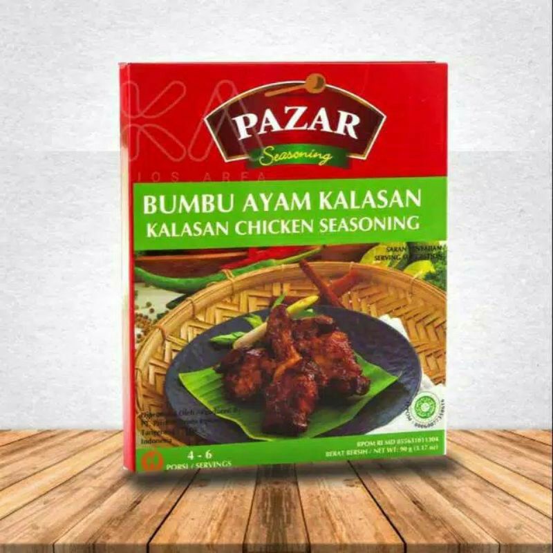 

pazar bumbu ayam kalasan 90gr .