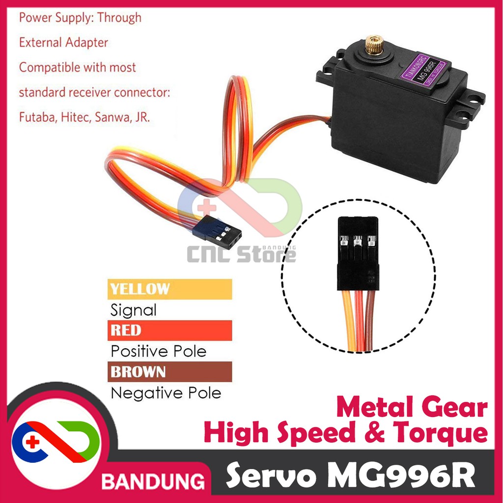 TOWERPRO MOTOR SERVO MG996R MG996 METAL GEAR UPGRADE