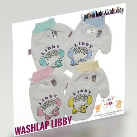 libby washlap tangan putih sablon cotton handuk bayi sni 1 pcs