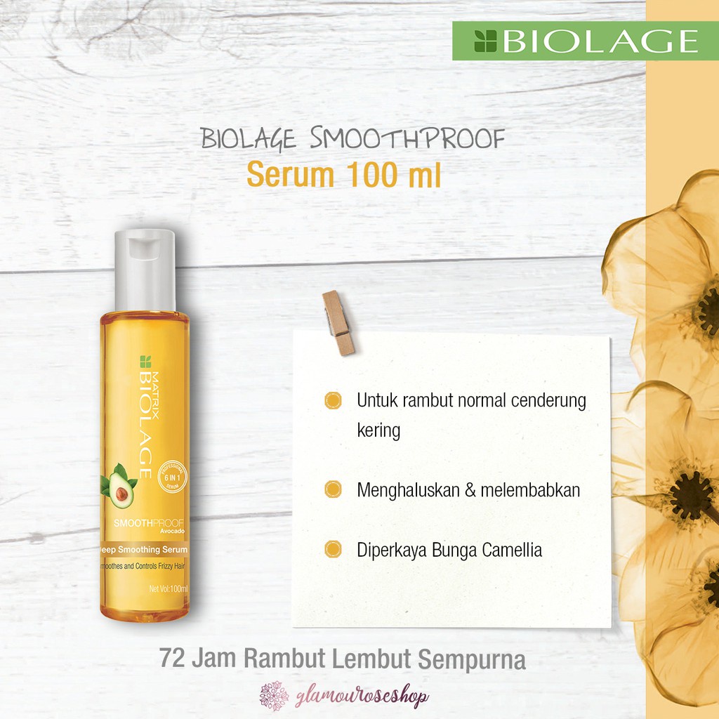 MATRIX Biolage Deep Smoothing Serum - Serum Pelembut Perawatan Pelembab Rambut Kusut 100 ml