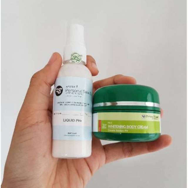 PAKET LIQUID PH+ & CREAM BADAN 30GR PERSONAL BEAUTY