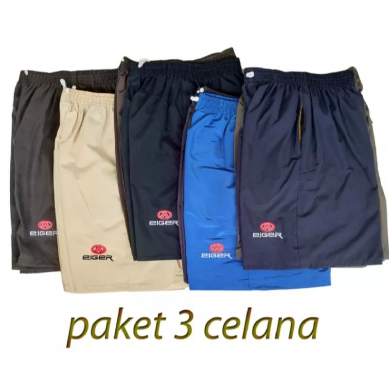 3 PCS CELANA PENDEK PRIA/CELANA OLAHRAGA/CELANA SANTAI COD