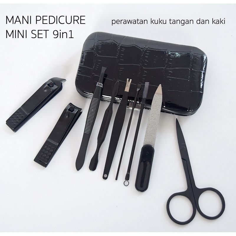 BA 07 Set Dompet Meni Pedi Perawatan Kuku Tangan dan Kaki isi 9 pcs