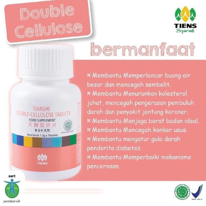 Double Cellulose Tablets Original Tiens Syariah