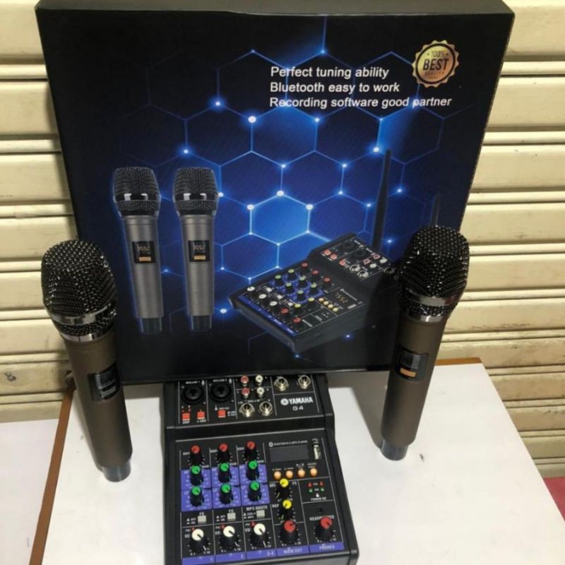 MIXER MIC AUDIO YAMAHA G4 FREE 2 MIC WIRELESS PAKET
