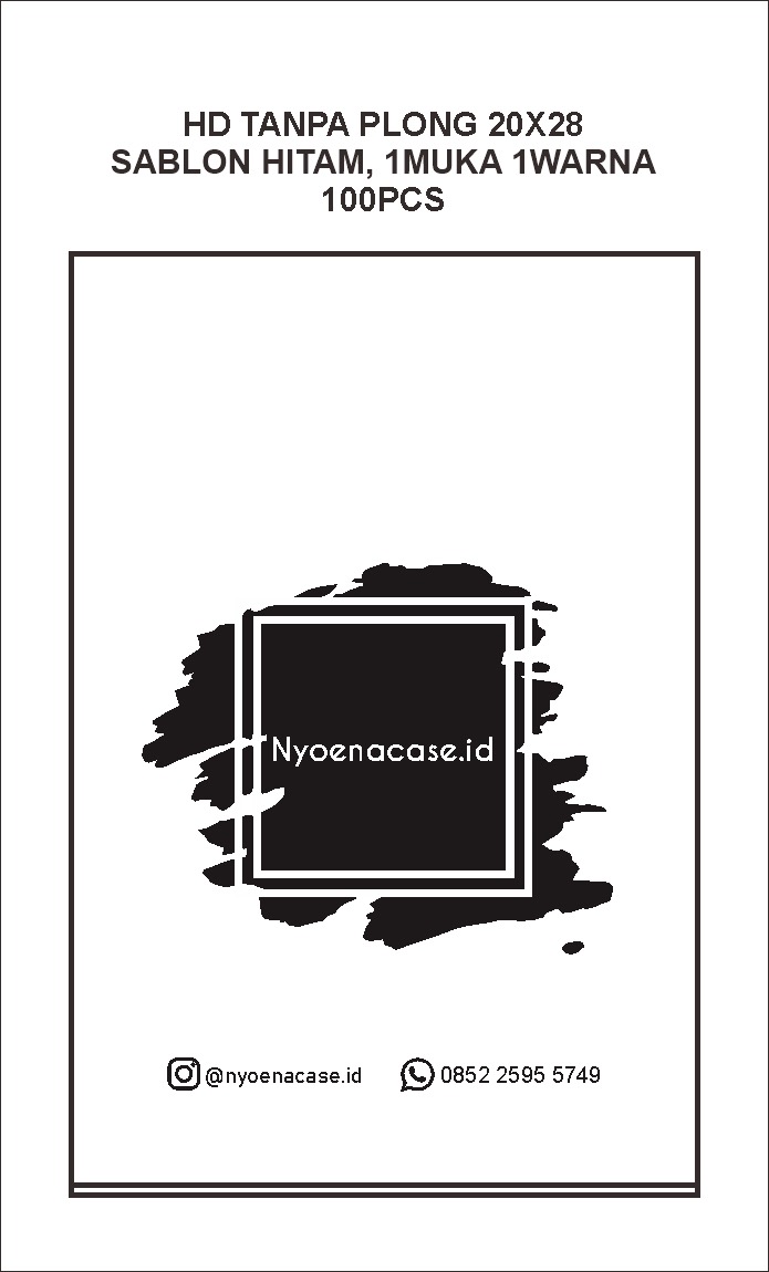 Plastik Pengiriman Online Shop / Hd Tanpa Plong Uk. 20x28cm Dengan Sablon