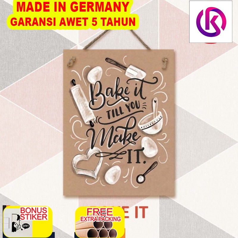 

Grosir Hiasan Dinding - BAKE IT - Gantungan Pajangan Cafe/Rumah - Wall sign