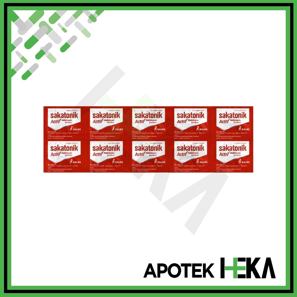 Sakatonik Activ Kaplet Strip isi 10 Tablet - Zat Besi untuk Anemia (SEMARANG)