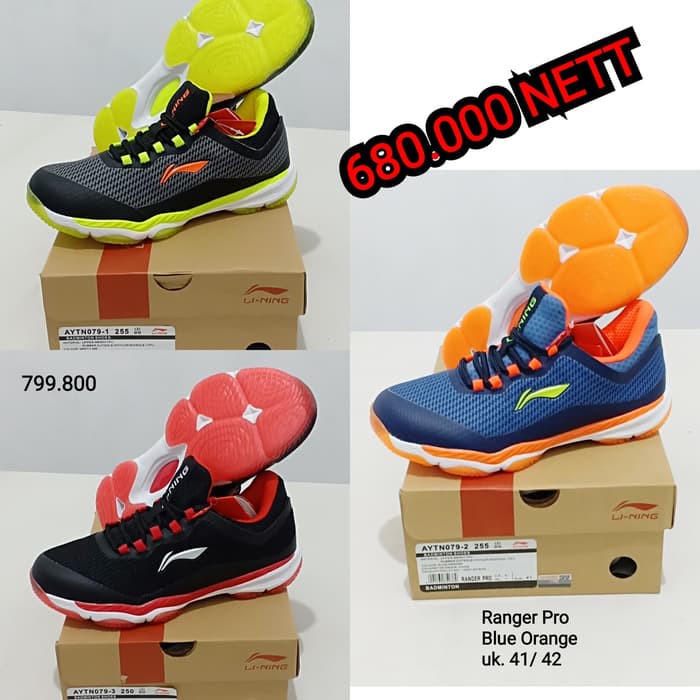 sepatu badminton lining ranger pro