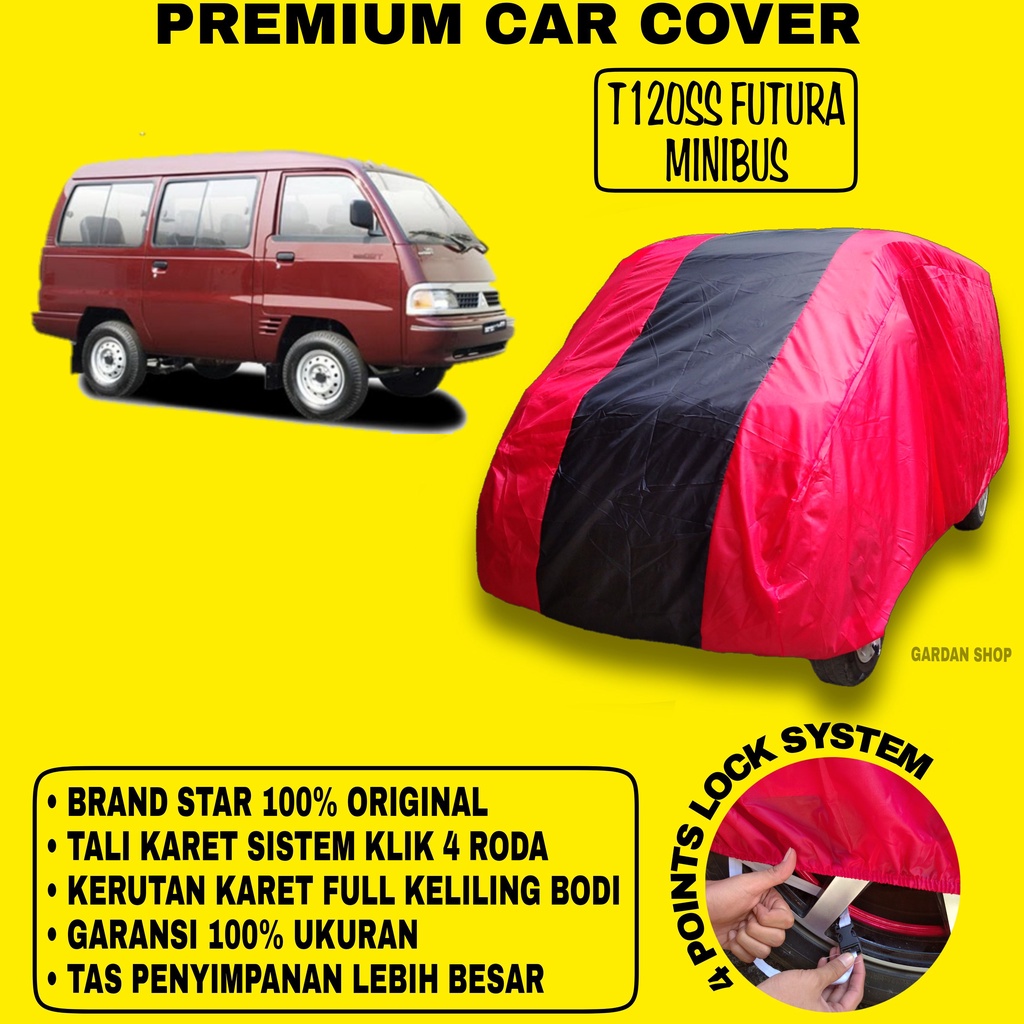 Body Cover T120SS FUTURA MINIBUS MERAH HITAM Penutup Bodi Mobil T120ss Futura Minibus Waterproof PREMIUM