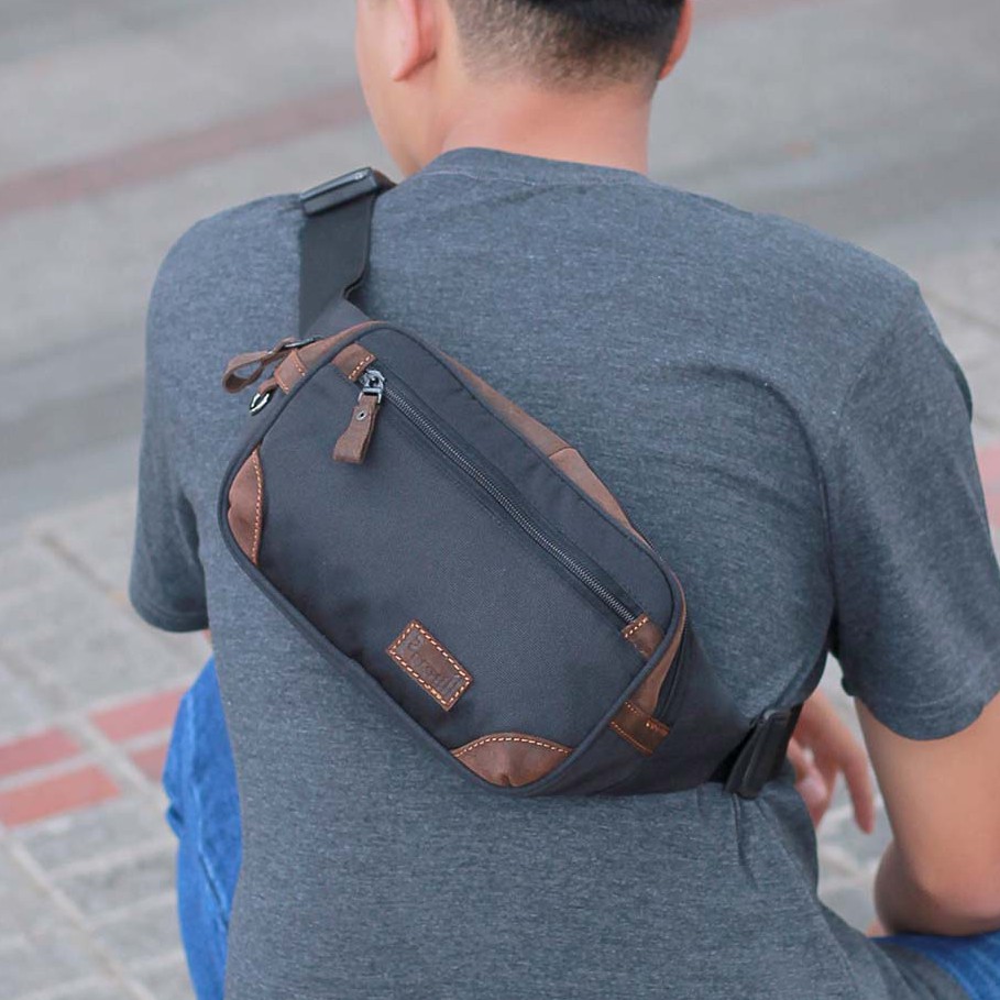 Tas Waistbag Tas Selempang Pria Premium Comb. Kulit Original Pusiill | XM 401