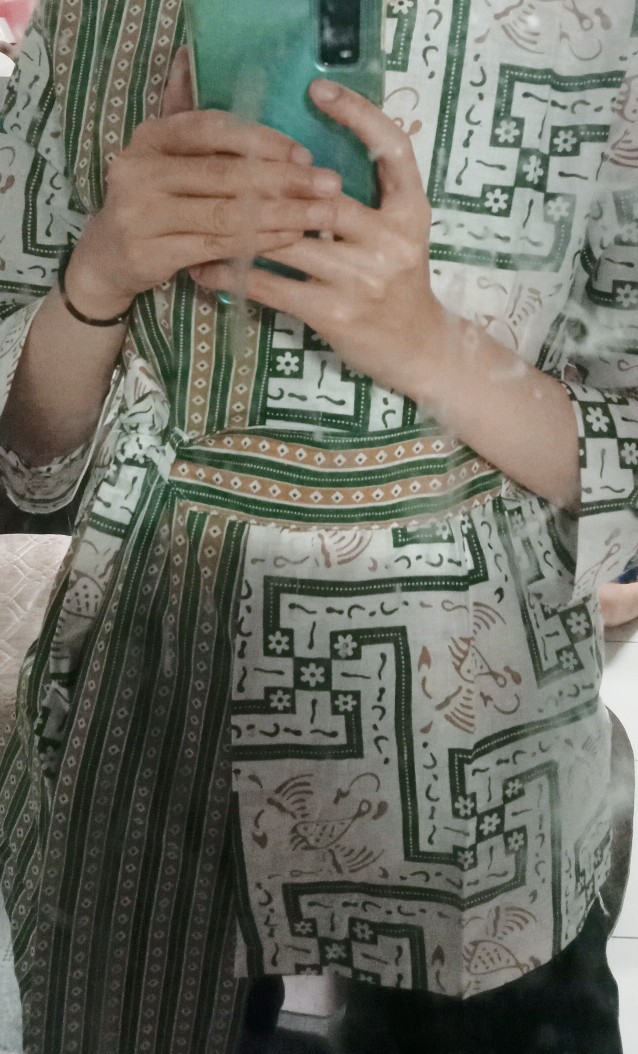 M-l-xl-xxl Batik Wanita Asj Sa Hrb026 Kenongo Kemeja Tosca Pendek