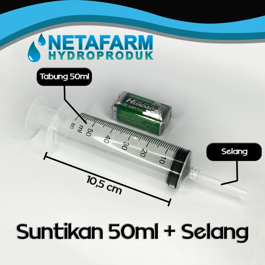 Syringe Spuit Suntikan Takaran 50ml + Selang