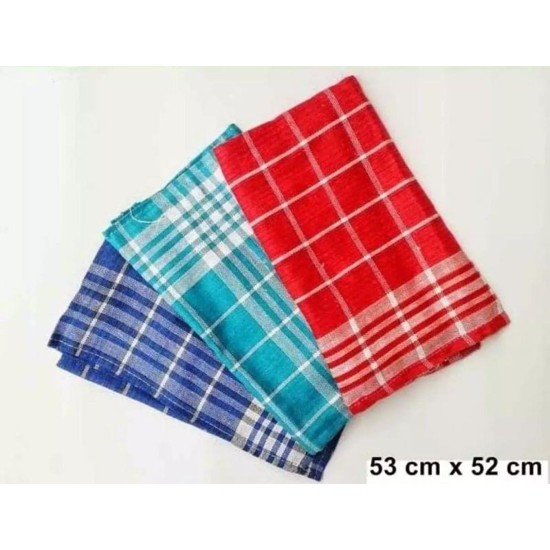 Serbet Lap Piring 3 Pcs/Serbet Warna/Lap serba Guna