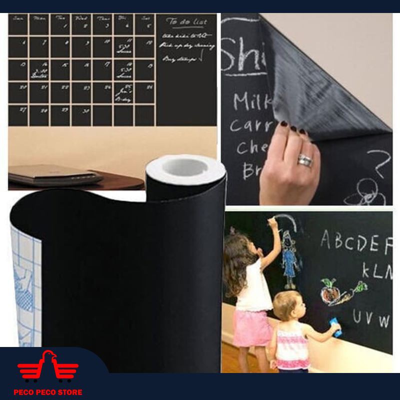 

PROMO Wallsticker Blackboard / Stiker Papan Tulis Hitam 2 Meter BERKUALITAS